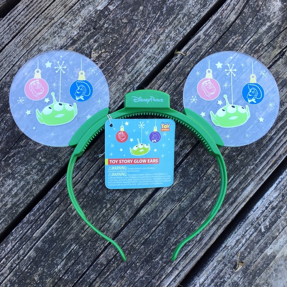 Disney Parks Toy Story Alien Christmas Mickey Ears - Picture 1 of 6
